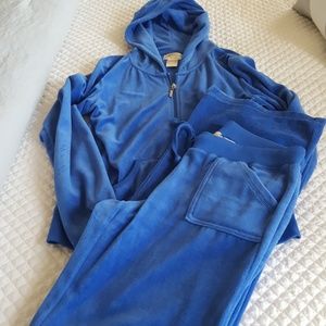 Sport size medium velour blue jog suit